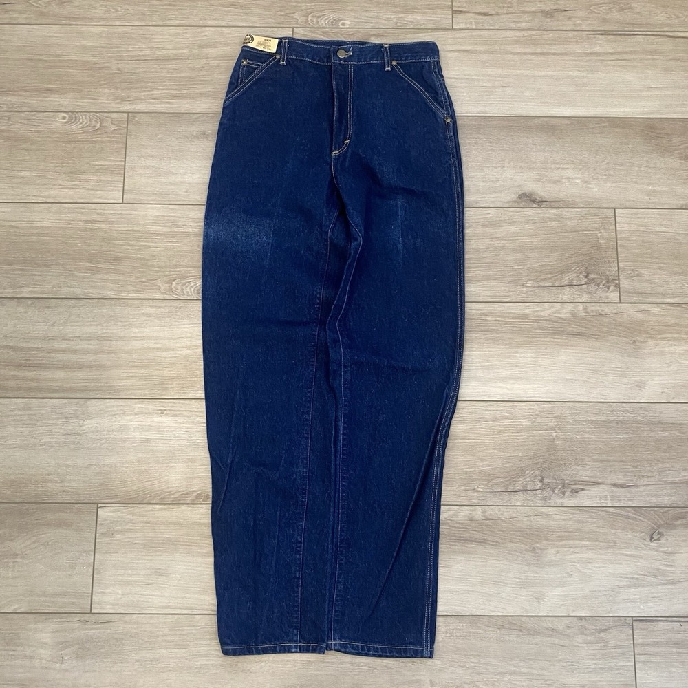 Vintage Union Made In USA Lee Dungaree Blue Jeans Men's Size 30x34 80s Workwear